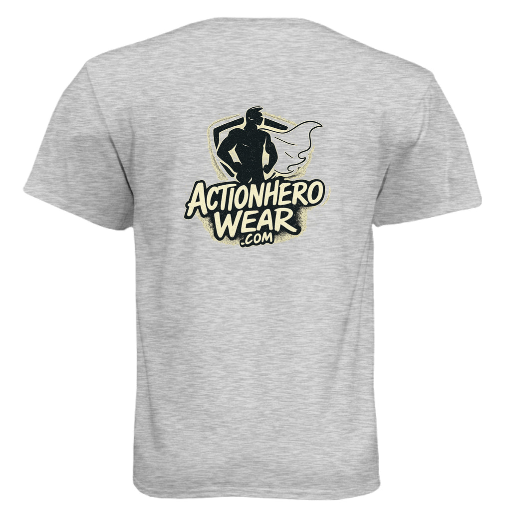 Action Hero Wear Hanes Comfort Soft cotton T-shirt, featuring a classic fit and soft fabric in a versatile design.