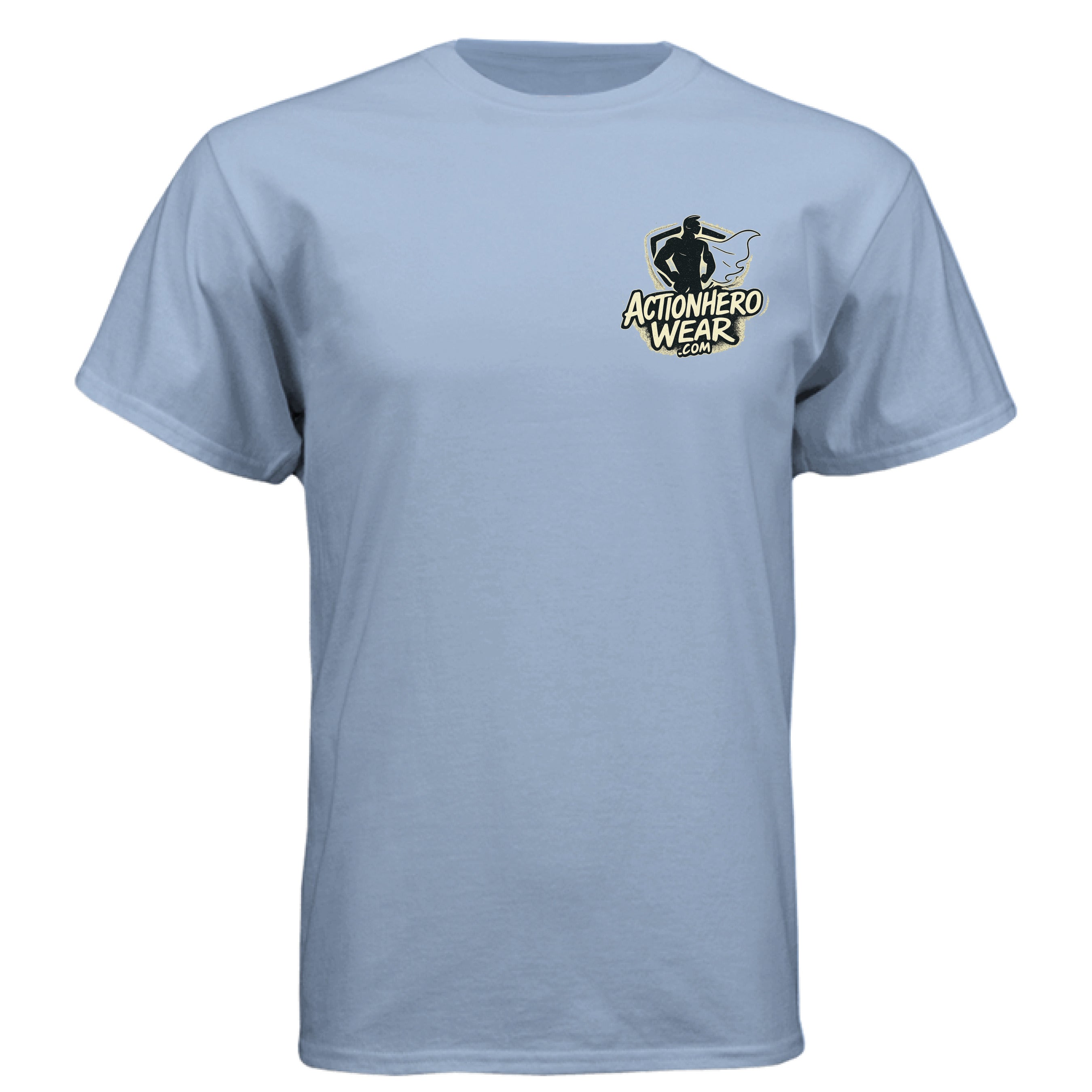 Action Hero Wear Hanes Comfort Soft cotton T-shirt, featuring a ninja-themed graphic design on a soft, comfortable white shirt.