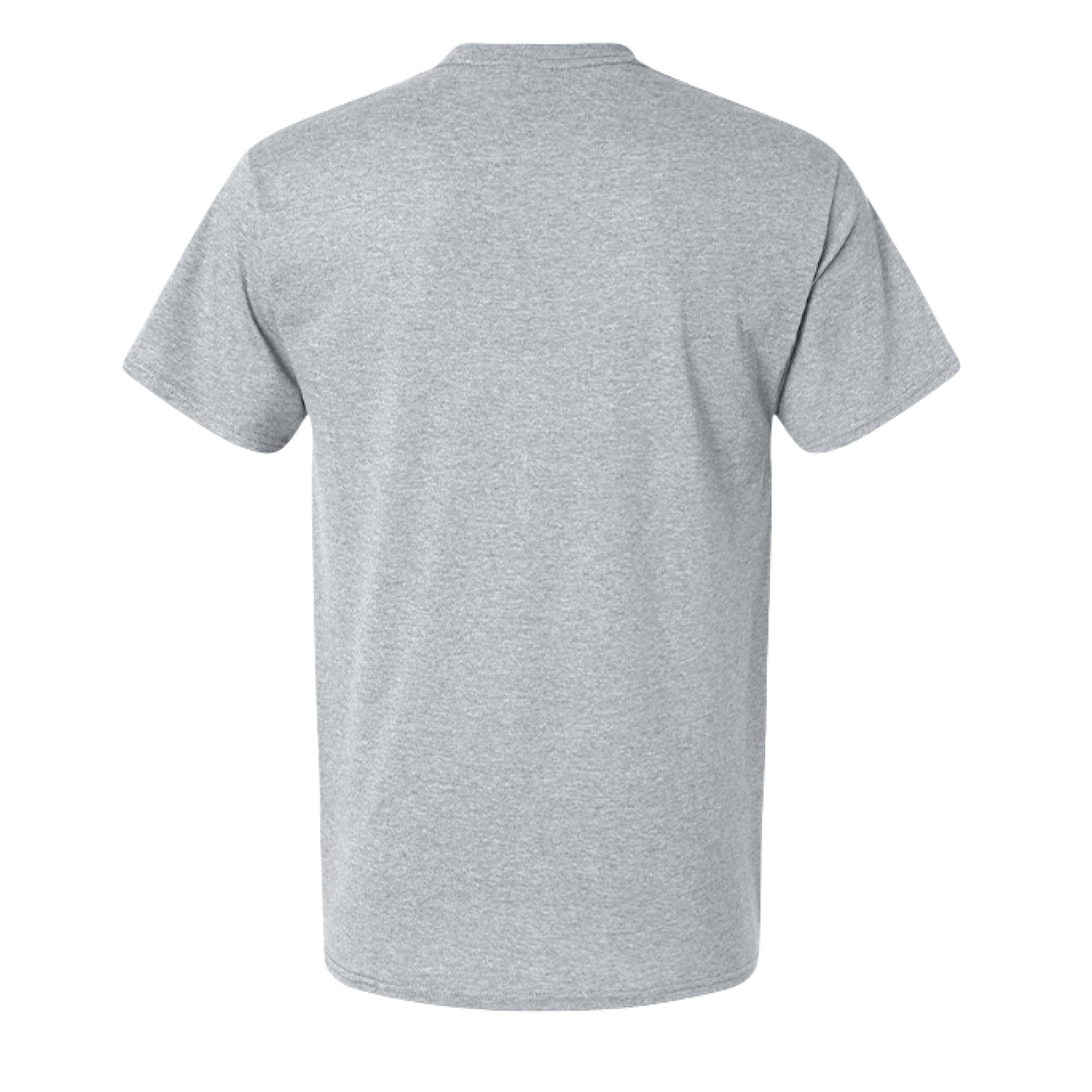 Adult man wearing Action Hero Wear Hanes 42TB X-Temp tri-blend T-shirt, showcasing a casual fit and comfortable fabric.