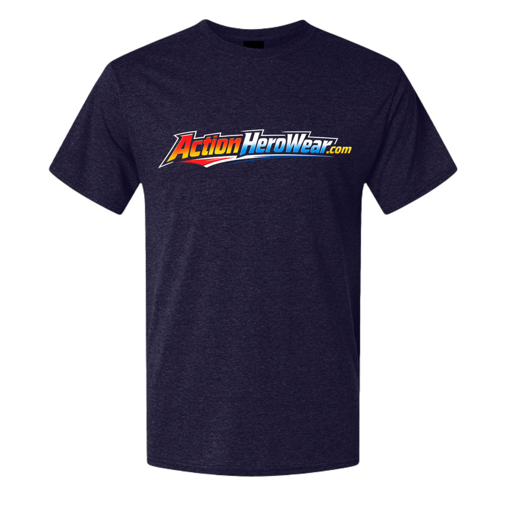 Action Hero Wear Hanes 42TB adult X-Temp tri-blend T-shirt in black, shown on a mannequin.